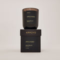 Grounded Black Glass Candle 10 oz