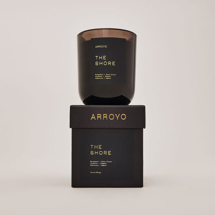 The Shore Black Glass Candle 10 oz